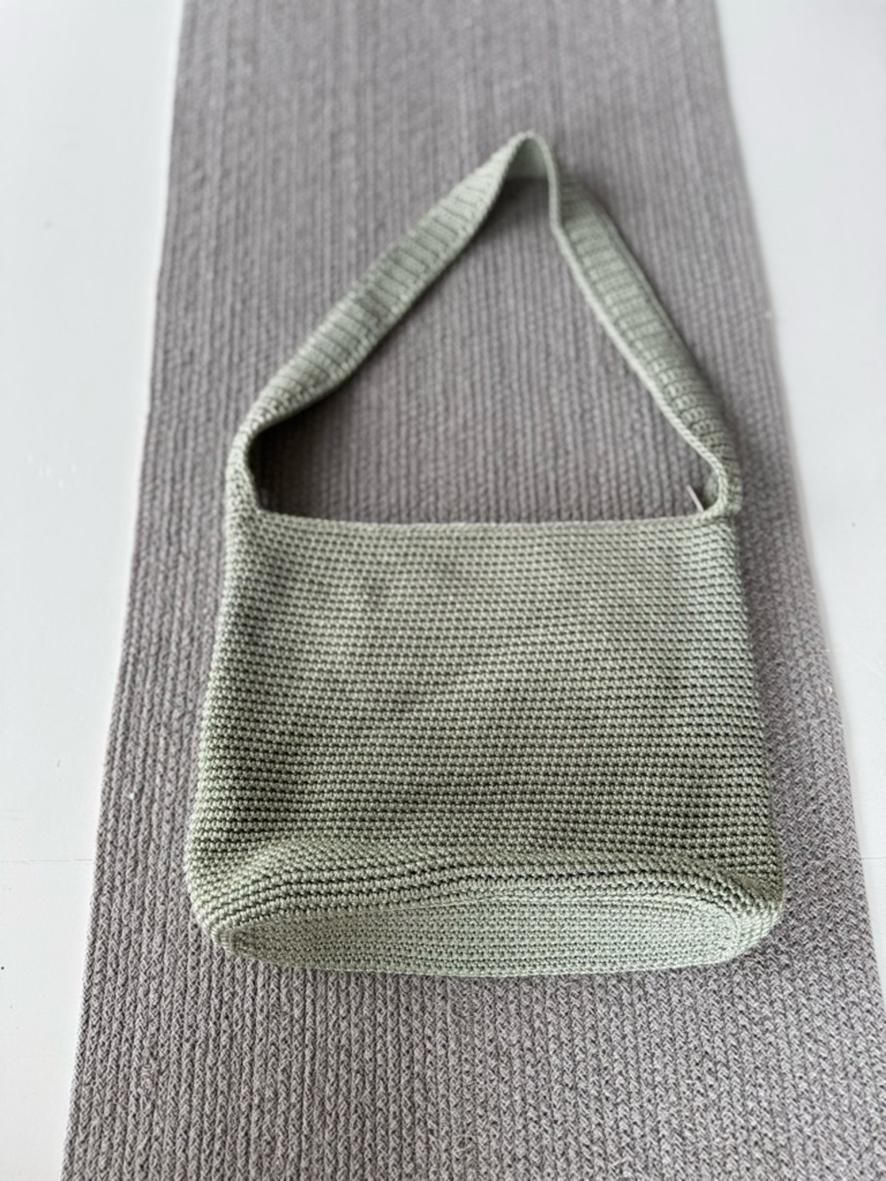 The Sak Mint Sage Green Crochet Shoulder Bag Purse - Picture 10 of 16